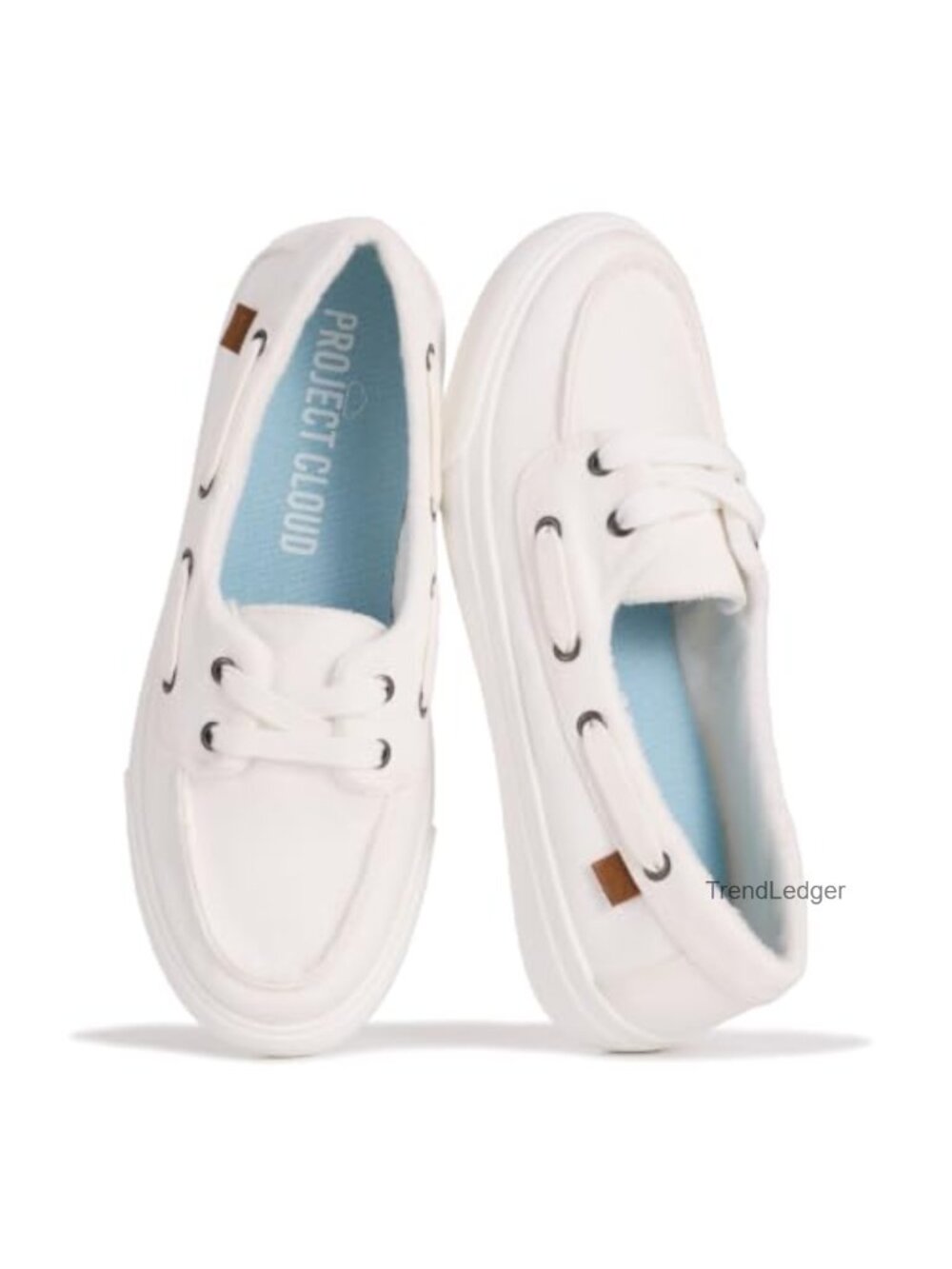 Women's Canvas Slip On Sneakers Memory Foam Comfort Boat Shoes